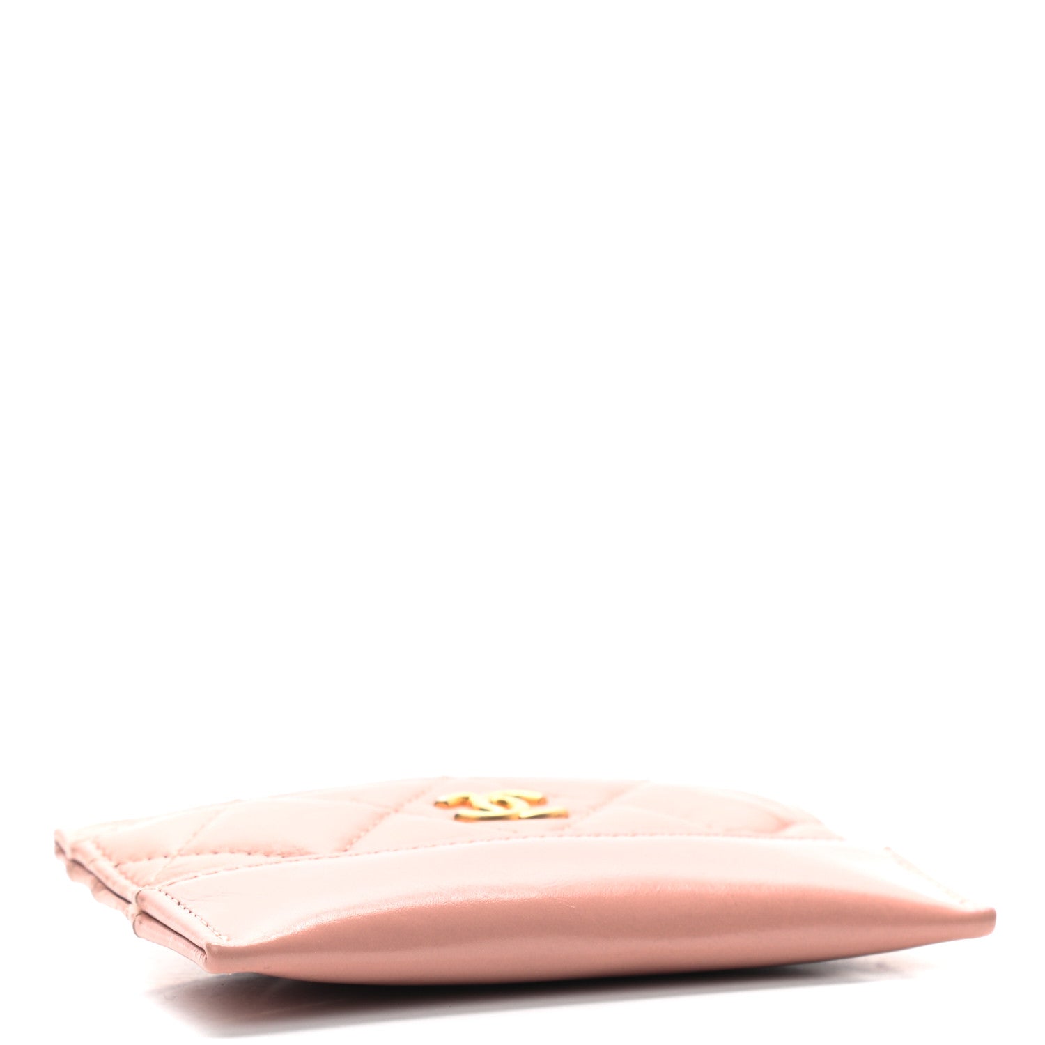 Chanel Aged Calfskin Quilted Gabrielle Card Holder Wallet Light Pink 4 of 8