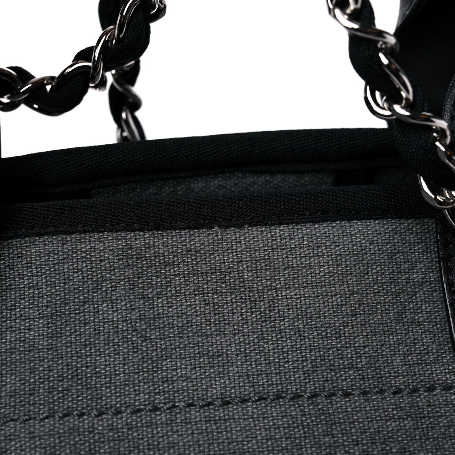 Chanel Canvas Medium Deauville Tote Grey 13 of 14