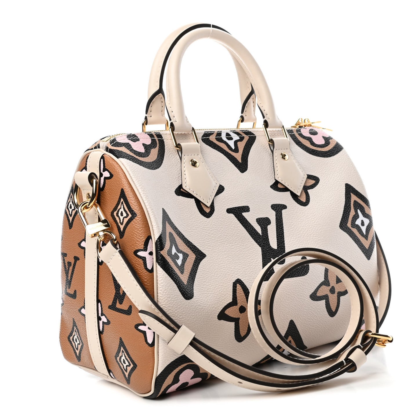 Monogram Giant Wild At Heart Speedy Bandouliere 25 Creme