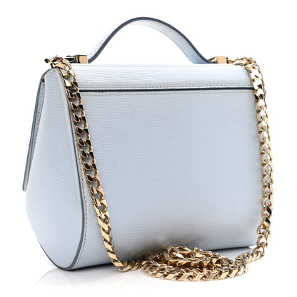 Givenchy Textured Calfskin Mini Pandora Box Chain Crossbody Bag Pale Blue 3 of 12