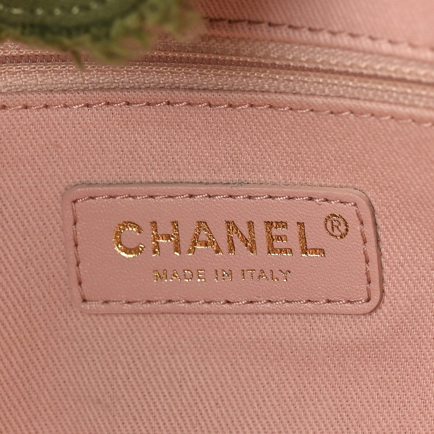 Chanel Canvas Chevron Cuba Patchwork Shopper Tote Khaki 6 of 9