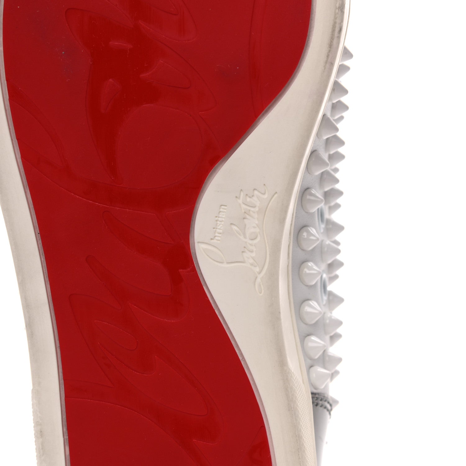 Christian Louboutin Calfskin Patent Louis Spikes Flat Sneakers 38.5 Multicolor 6 of 11