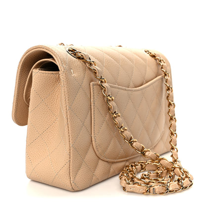 Chanel Caviar Quilted Small Double Flap Beige 3 of 12