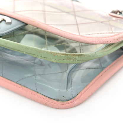 Chanel Lambskin PVC Quilted Mini Coco Splash Flap Blue Green 13 of 20