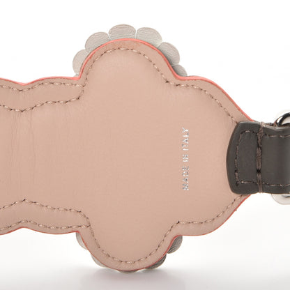 Fendi Vitello Dolce Nappa Hypnoteyes Bi-Color Scalloped Spike Studded Strap You Carbone Plaster White Multicolor 7 of 7