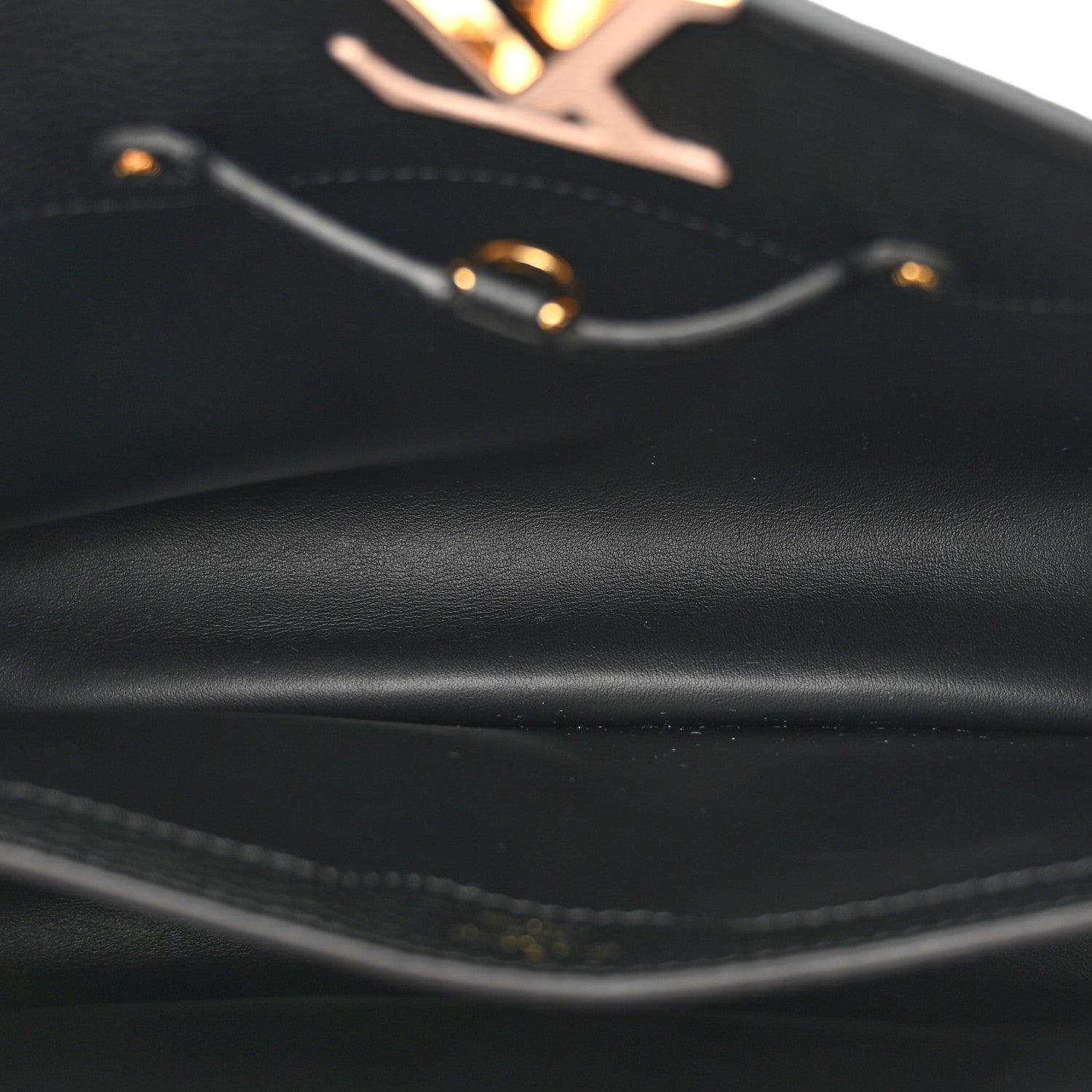 Louis Vuitton Taurillon Capucines MM Black Arizona Beige Ruby Red 5 of 11