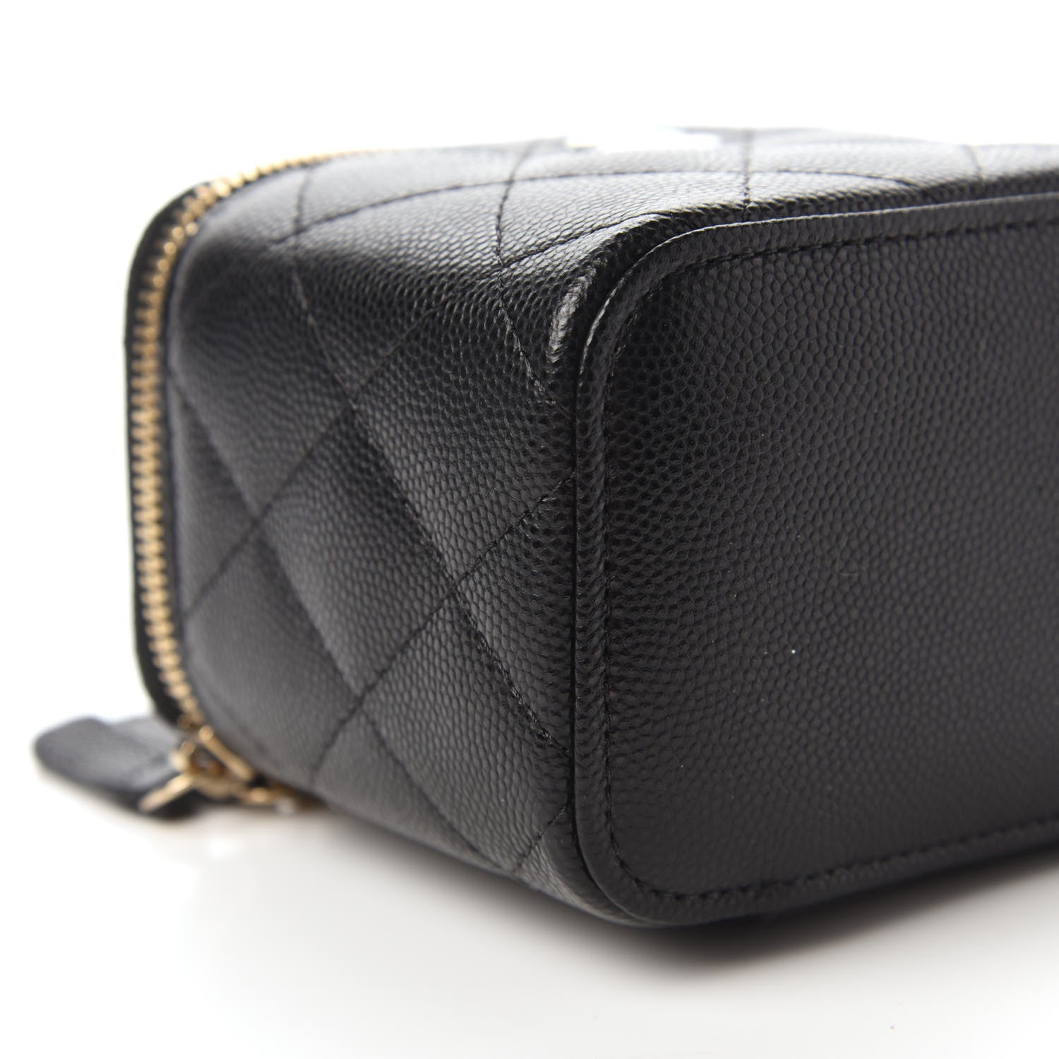 Chanel Caviar Quilted Mini Vanity Case With Chain Black 6 of 11
