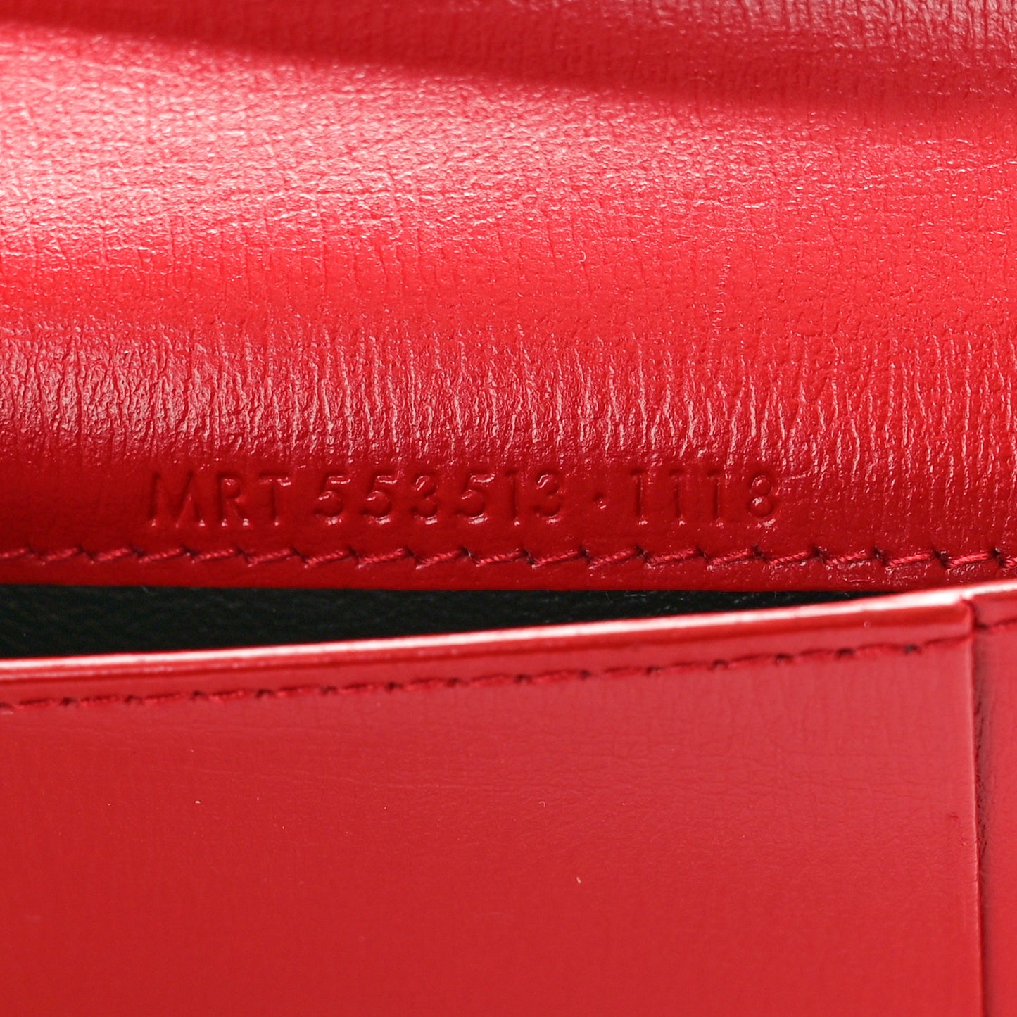 Calfskin Fragments Flap Wallet Red