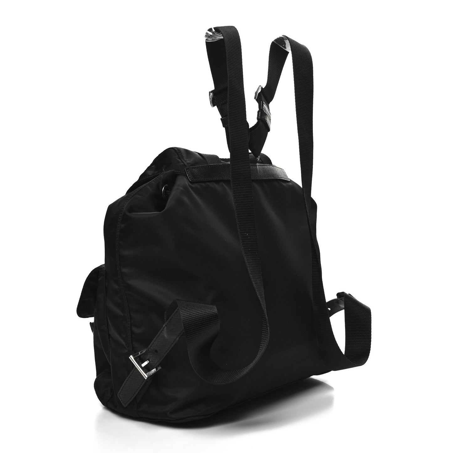 Re-Nylon Saffiano Medium Backpack Black
