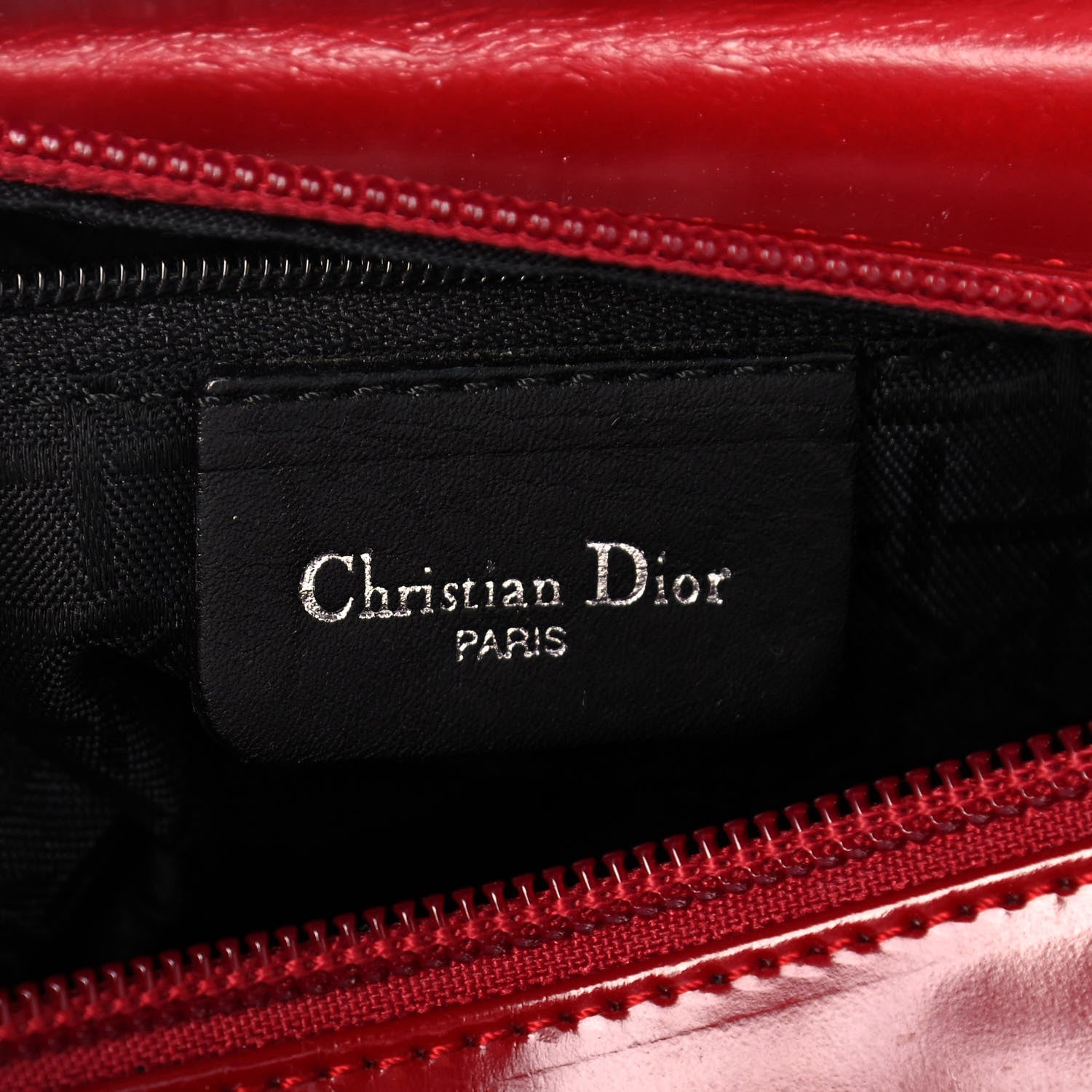 Christian Dior Glazed Calfskin Medium Lady Dior Red 6 of 11