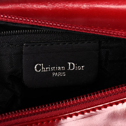 Christian Dior Glazed Calfskin Medium Lady Dior Red 6 of 11