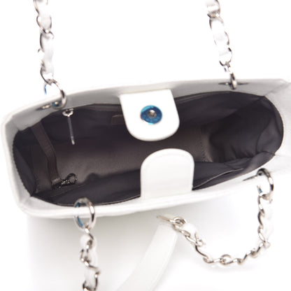 Chanel Caviar Quilted Petit Shopping Tote PST White 5 of 10
