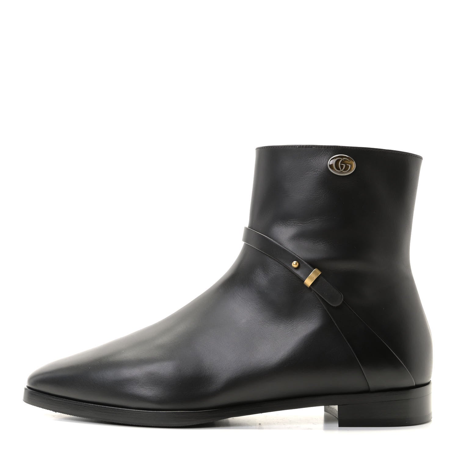 Gucci Calfskin Womens GG Ankle Boots 42 Black 1 of 8