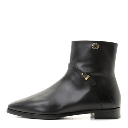 Gucci Calfskin Womens GG Ankle Boots 42 Black 1 of 8