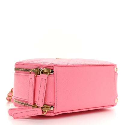 Chanel Caviar Quilted Pick Me Up Mini Vanity Case Pink 4 of 13