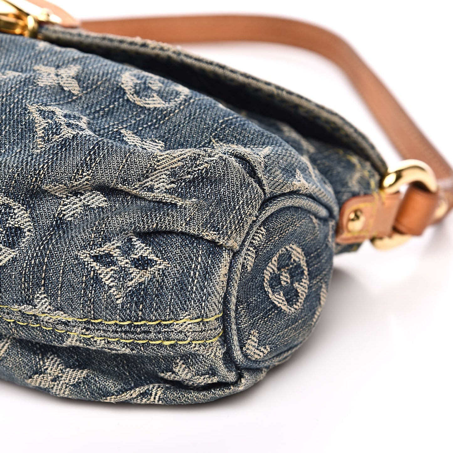 Monogram Denim Mini Pleaty Blue