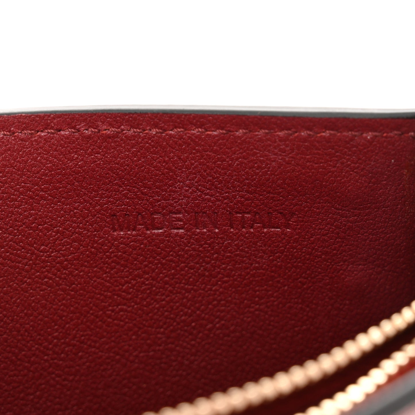 Calfskin Rockstud Phone Case With Chain Rubino