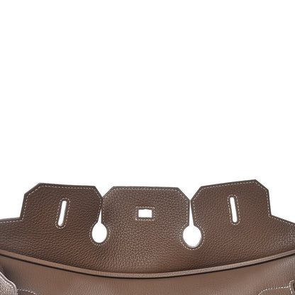 Hermes Taurillon Clemence Birkin 35 Etoupe 9 of 36