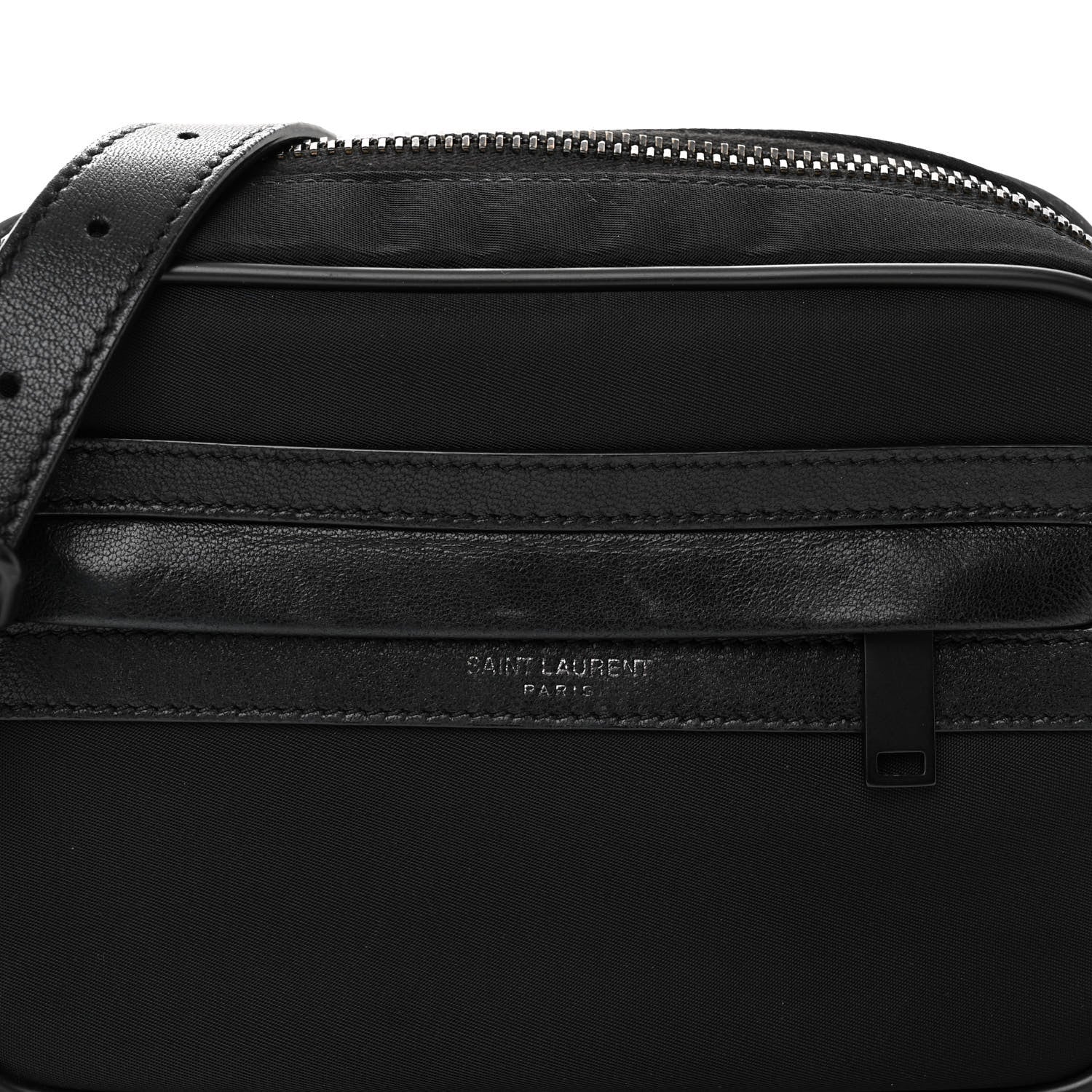 Saint Laurent Lambskin Nylon Small Camp Camera Bag Black 7 of 9