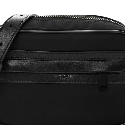 Saint Laurent Lambskin Nylon Small Camp Camera Bag Black 7 of 9