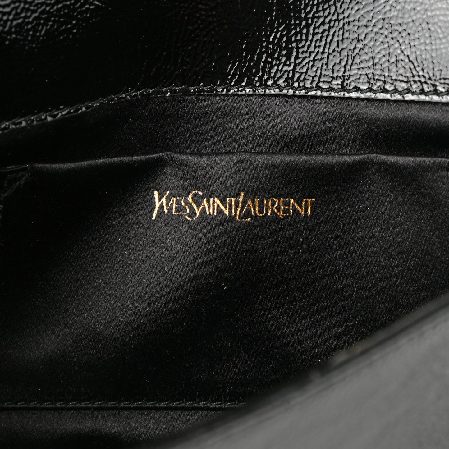 Textured Patent Monogram Large Belle De Jour Clutch Black
