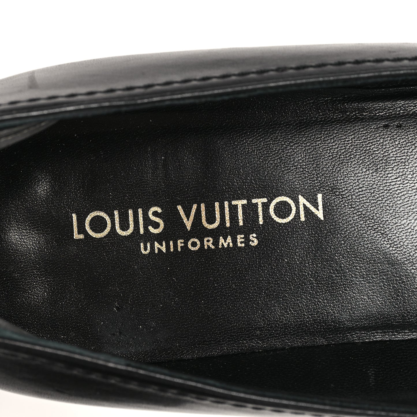 Calfskin Uniformes Ballet Flats 38.5 Black