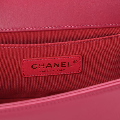 Chanel Velvet Chevron Medium Boy Flap Pink 6 of 13