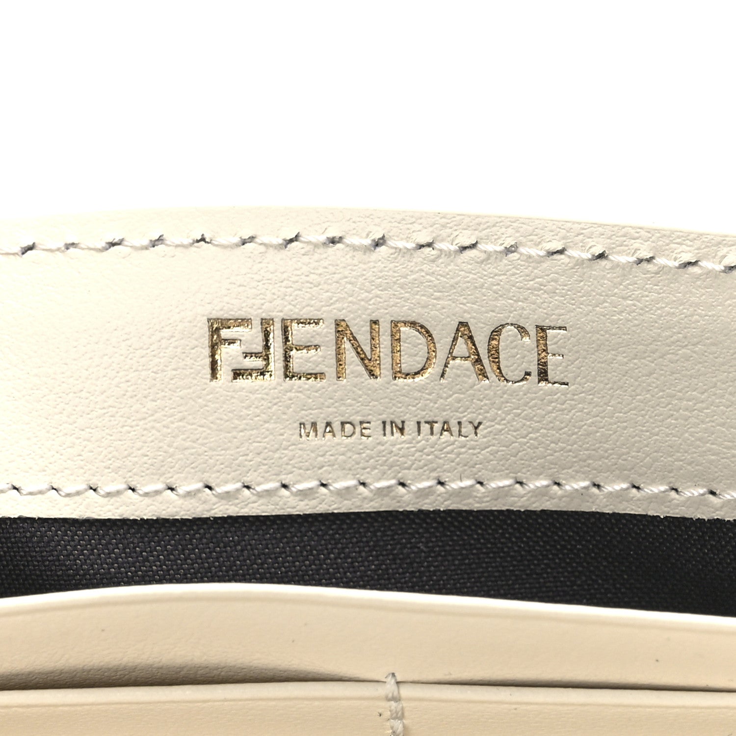 Fendi X VERSACE Glazed Fabric Fendace FF Baroque Continental Wallet On Chain Gold White Rosa 8 of 13