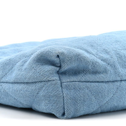 Chanel Denim Quilted Chanel 22 Light Blue 11 of 11
