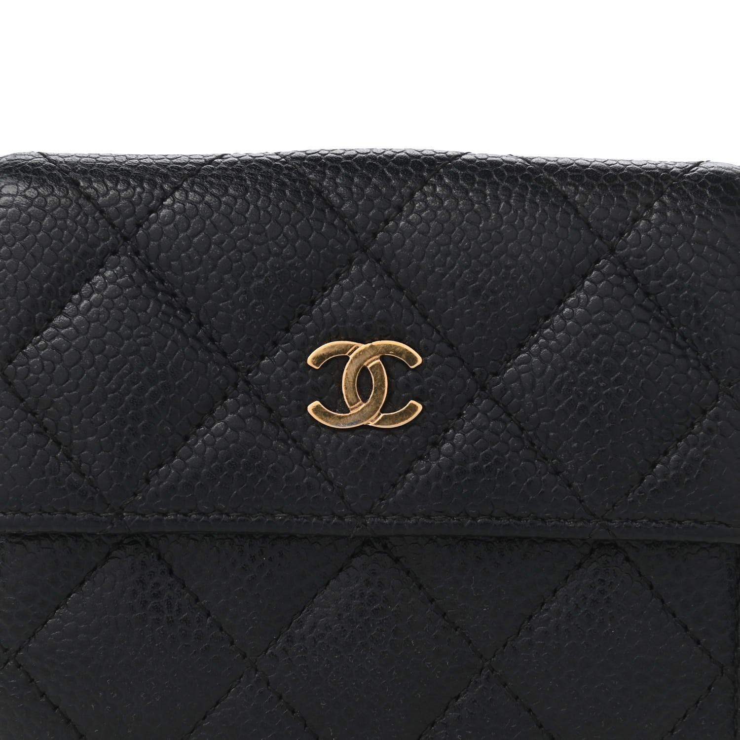 Chanel Caviar Quilted Compact French Flap Wallet Black 11 of 11