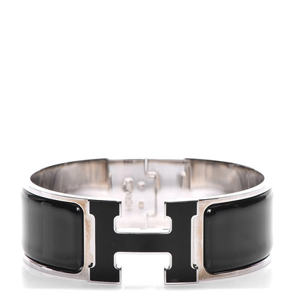 Hermes Enamel Wide Clic Clac H Bracelet PM Black 1 of 5