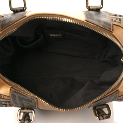 Fendi Zucca Zucchino Mixed Media Small B Mix Tote Tobacco Gold 5 of 10