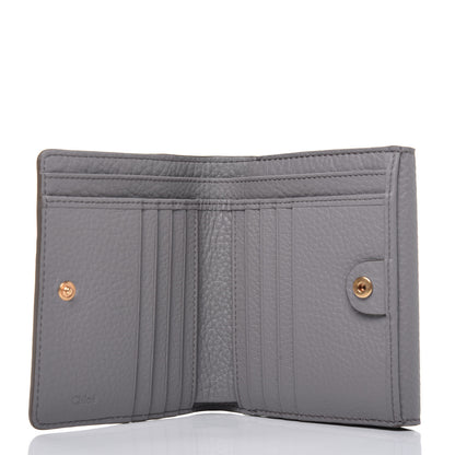 Chloe Grained Calfskin Marcie Square Wallet Cashmere Grey 5 of 12