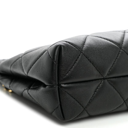 Chanel Lambskin Quilted Small Eyes On You Shopping Bag Black 9 of 10