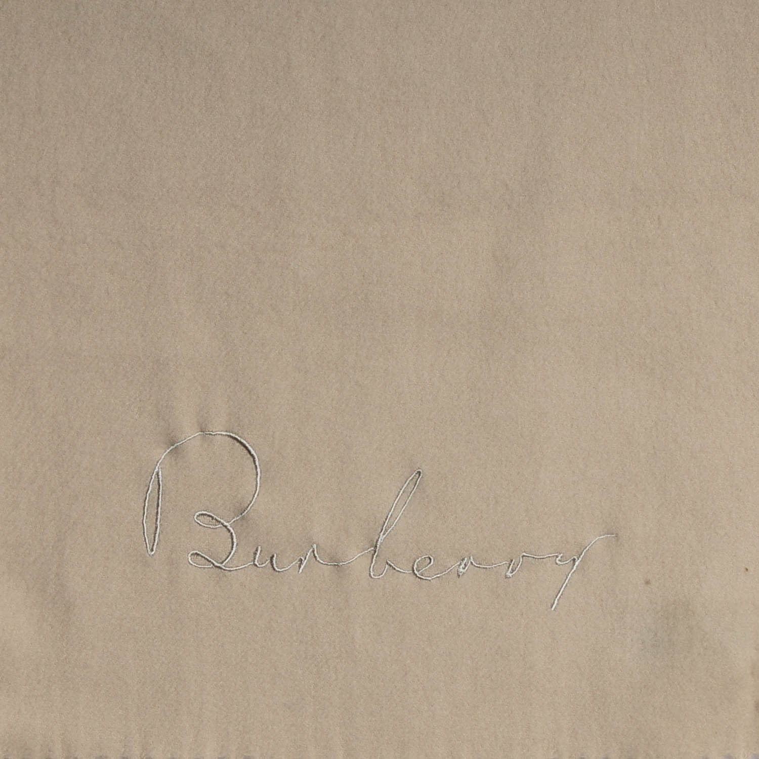 Burberry Cashmere Embroidered Fringe Scarf Ivory 4 of 6