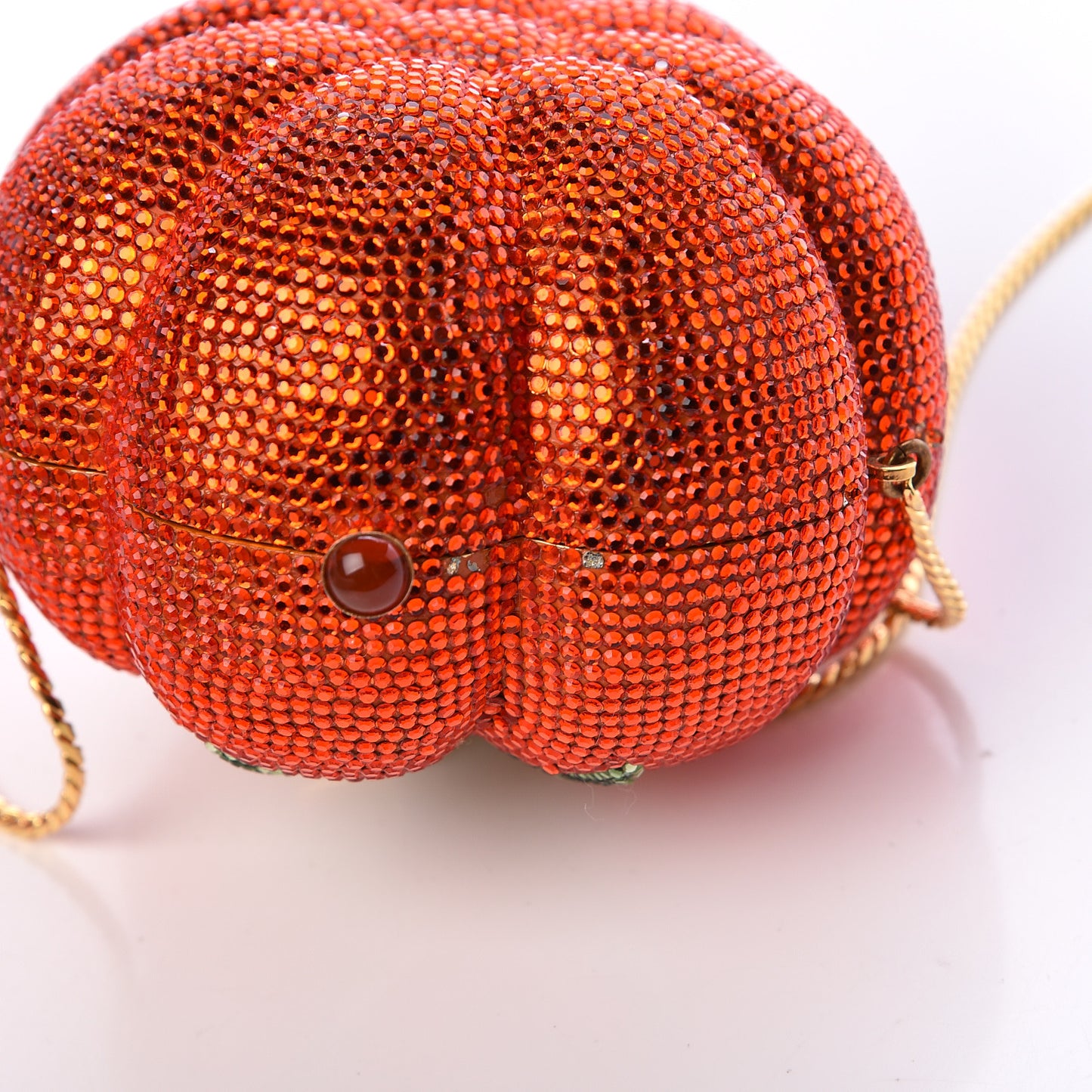 Swarovski Crystal Tomato Minaudiere Clutch Red
