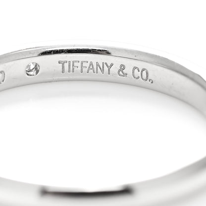 Tiffany Platinum Diamond Elsa Peretti Band Ring 56 7.5 4 of 5