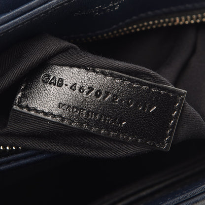 Saint Laurent Calfskin Y Quilted Monogram Toy Loulou Chain Satchel Medium Blue 7 of 8