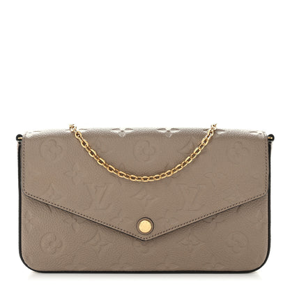 Louis Vuitton Empreinte Pochette Felicie Chain Wallet Tourterelle 1 of 10