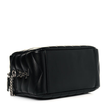 Saint Laurent Calfskin Y Quilted Monogram Small Loulou Bowling Bag Black 4 of 9