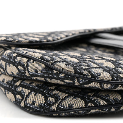 Christian Dior Oblique Saddle Bag Blue 9 of 11