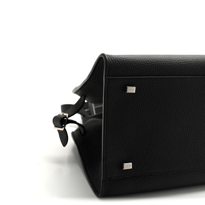 The Row Grained Calfskin Soft Margaux 10 Bag Black 8 of 9