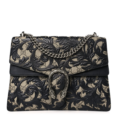 Gucci GG Supreme Monogram Arabesque Medium Dionysus Shoulder Bag Black 1 of 10