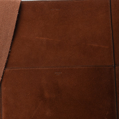 Celine Suede Calfskin Sangle Bucket Bag Chestnut 8 of 10