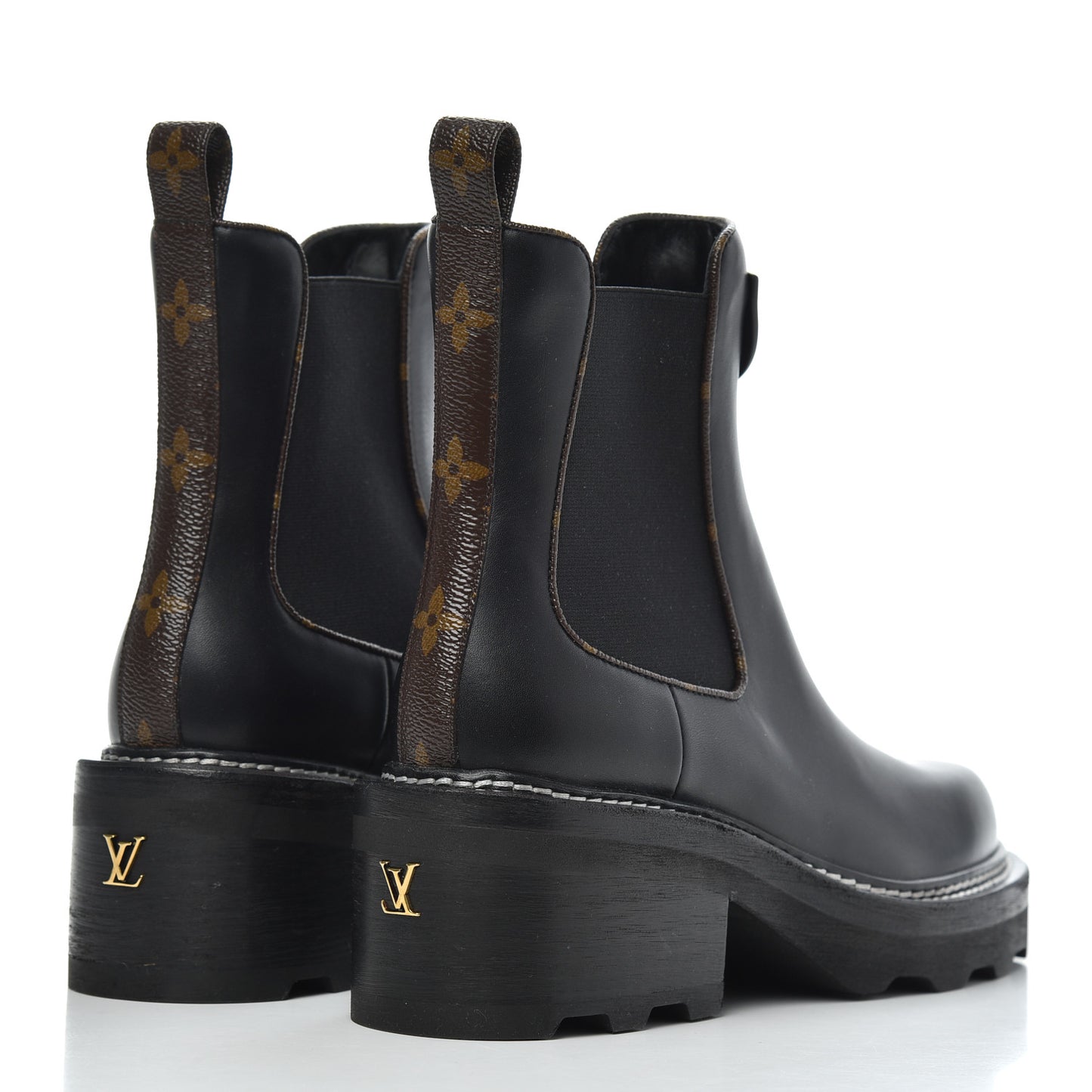 Calfskin Monogram Beaubourg Ankle Boots 38 Black