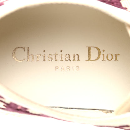 Christian Dior Canvas Oblique Walk'N'Dior Low Top Sneakers 37 Deep Amaranth 7 of 9