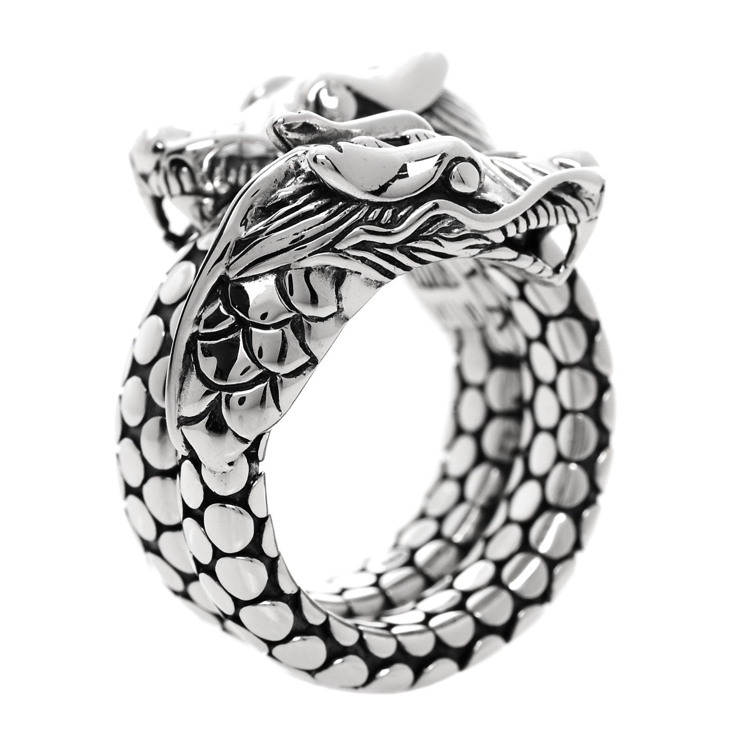 John Hardy Sterling Silver Legends Naga Dragon Coil Ring 54 7 3 of 6