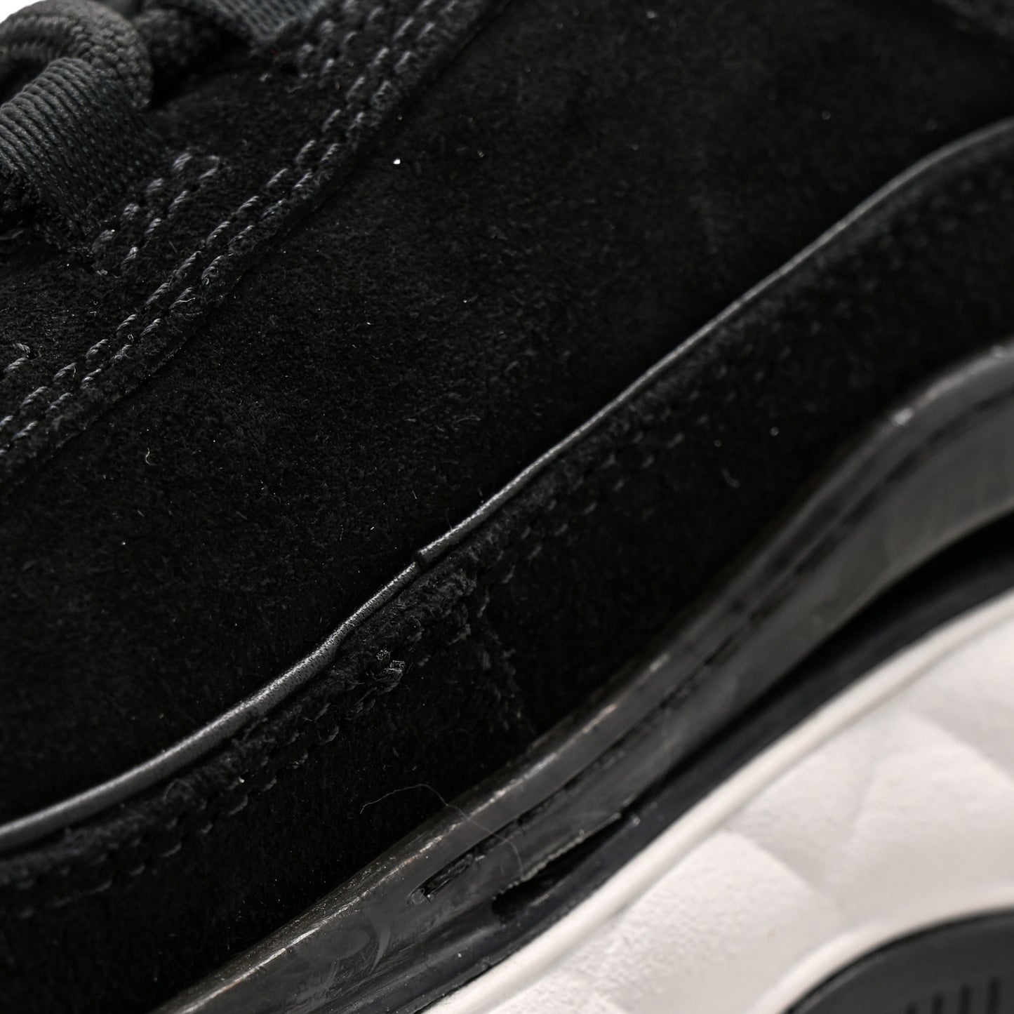 Suede Calfskin Nylon Grosgrain CC Sneakers 38.5 Black