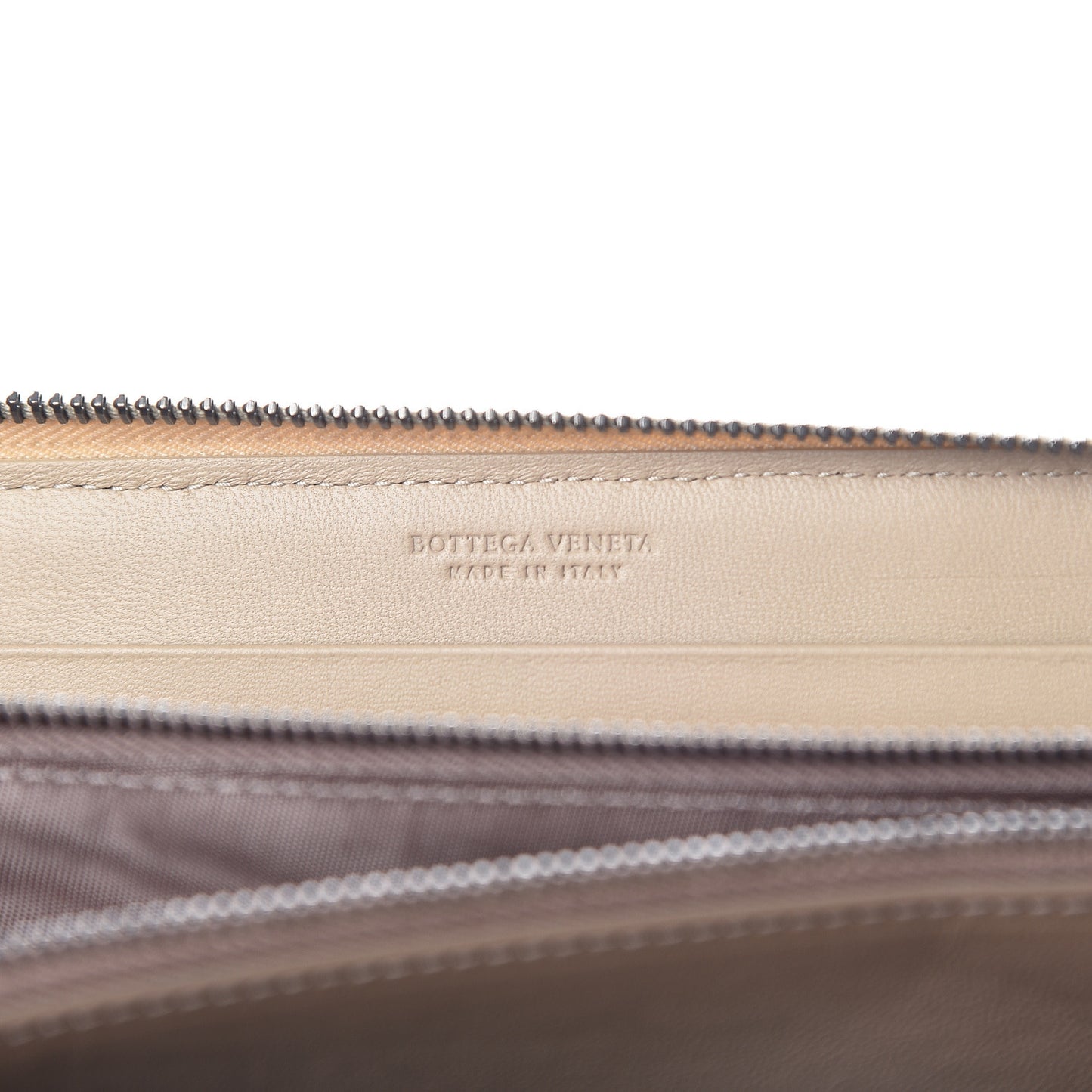 Nappa Intrecciato Zip Around Wallet Mink Multicolor