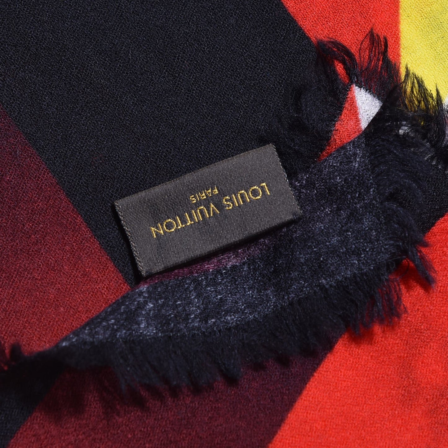 Wool Monogram Speedy Race Stole Red